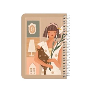 دفتر یادداشت نیمه جیبی سیمی جلد سخت (برند مستر نوت)