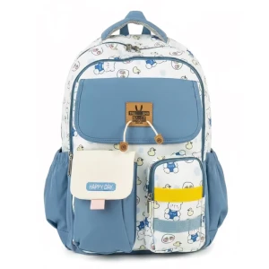 کوله پشتی وارداتی دخترانه فانتزی آبی Happy Day