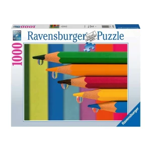 پازل ۱۰۰۰ تکه طرح مداد رنگی با قطرات آب Coloured Pencils with Water Drops (برند رونرزبرگر)