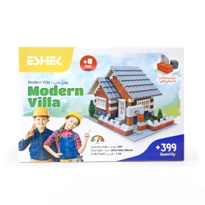 کیت ساختنی ۳۹۹ تکه مدل ویلای مدرن مینیاتوری Modern Vilaa (برند اشل)